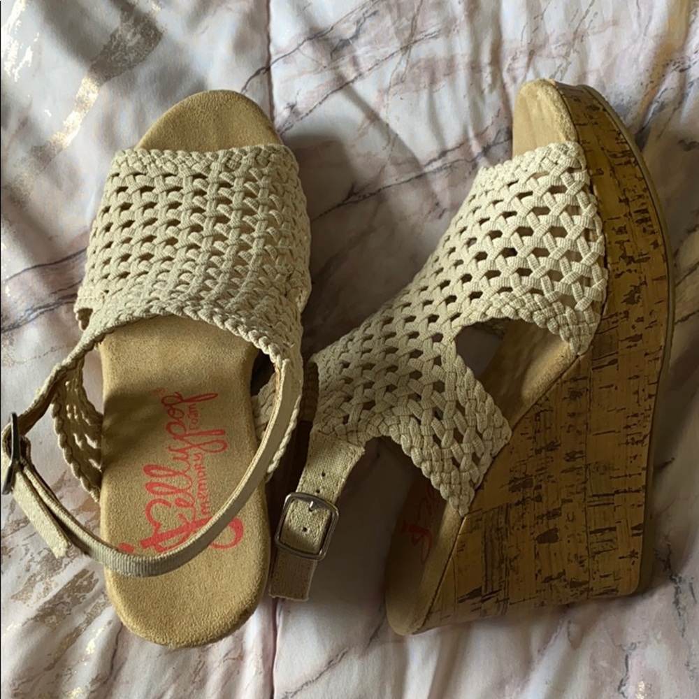 Jelly pop memory foam, wedged sandals